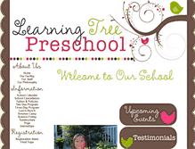 Tablet Screenshot of learningtreepre-school.com
